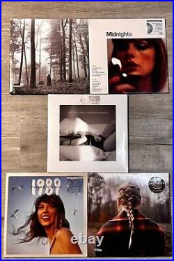 TAYLOR SWIFT VINYL RECORD Lot of 5 NEW EXCLUSIVES SWIFTY 1989 FOLK POETS EVER