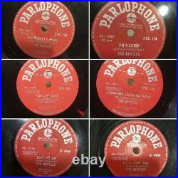 THE BEATLES 78 RPM INDIA PARLOPHONE 10 orig shellac -SET OF 13 DIFF RECORDS