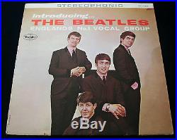 THE BEATLES INTRODUCING THE BEATLES 1st STEREO! AUTHENTIC AD BACK COVER