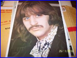THE BEATLES WHITE LP 33RPM WithSINGED PICTURE OF RINGO LAST SIGNING 09