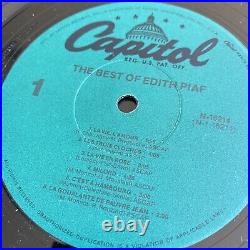 THE BEST OF EDITH PIAF Lp Vintage Record La Vie en rose? Capital Records Ex/EX