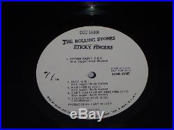 THE ROLLING STONES Sticky Fingers WHITE LABEL PROMO MONO RARE DJ 1971 COC 59100