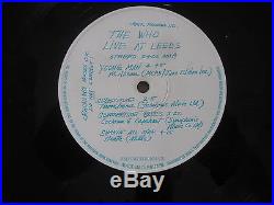 THE WHO Live At Leeds LP RARE ORIGINAL BLACK PRINT 1ST UK PRESSING & INSERTS