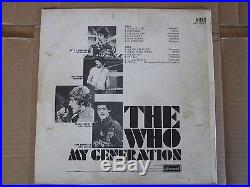 THE WHO My Generation BRUNSWICK LP RARE ORIGINAL 1965 MONO UK 1ST PRESSING