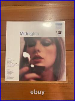 Taylor Swift Midnights Moonstone Blue Marbled Vinyl LP With Hand SIGNED Photo