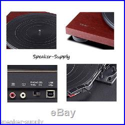 Teac TN-100 Turntable Vinyl Record Player with Preamp & USB Digital Output Cherry