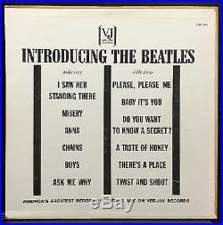 The Beatles Introducing LP VG+ 1964 Mono Vee Jay VJ VJLP 1062 Black Lbl Comma