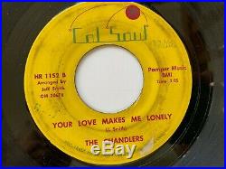 The Chandlers 45 Your Love Makes Me Lonely NORTHERN Soul RARE HEAR