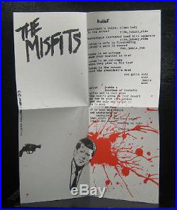 The Misfits Bullet 7 Mint- 1978 PL1001 Plan 9 Vinyl Screen Black withInsert