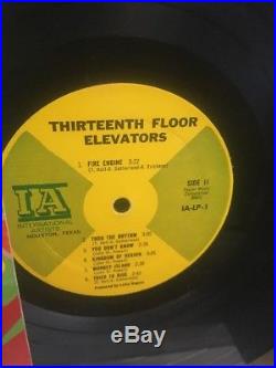 The Psychedelic Sounds Of The 13th Floor Elevators LP Orig 1966 Mono