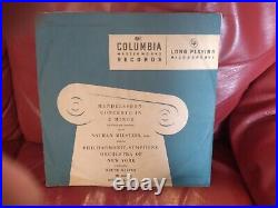 The first LP Columbia ML 4001 withoriginal Steinweiss blue envelope. June 1948