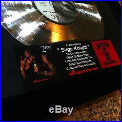 Tupac Shakur 2Pac All Eyez On Me Million Record Sales Music Award LP Vinyl