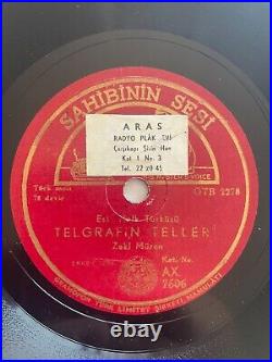 Turkish 78 RPM Sahibinin Sesi Zeki Müren Telgrafin / Beklenen Sarki Ax2606