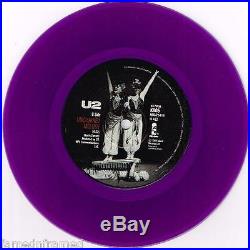U2 ALL I WANT IS YOU MEGA RARE 7 45 PURPLE VINYL RECORD w PICT SLV 1989