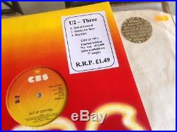 U2 Three 1st Press Limited Edition Numbered CBS 12 Vinyl Cat No CBS 12-7951