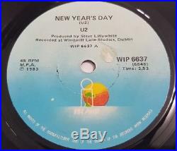U2 Treasure/New Year's Day AFRICA MEGA RARE 7 Vinyl- bad war songs of experience