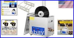 Ultrasonic Vinyl Record Cleaner 6L 7-12 Inch 8 Records Drying Rack 180W