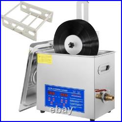 Ultrasonic Vinyl Record Cleaner 6L 7-12 Inch 8 Records Drying Rack 180W