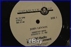 VERY RARE JOHN LENNON THE BEATLES vinyl records 33 AIRPLAY NBC MASTER LPs GIFT