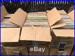 VINTAGE VINYL Lot 15 Boxes Approx 1500 Pieces BULK LP and 12 Singles RECORDS