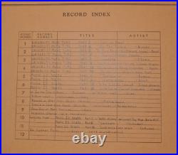 Vintage 1942 Set 10 Vinyl LP University Texas UT Karl Hoblitzelle Music Series