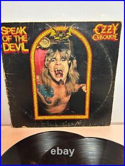 Vintage 1980s Vinyl LP 80s Record Ozzy Osbourne Speak Of The Devil Original 1982