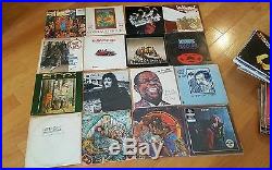 Vinyl record collection Pink Floyd Zappa Iron Maiden Zeppelin metal psych lot