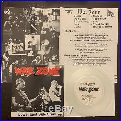 WARZONE LESC 7 CLEAR /300 Youth Of Today Gorilla Biscuits Burn Madball NYHC LP
