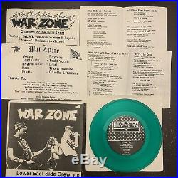 WARZONE LESC 7 GREEN /200 Youth Of Today Gorilla Biscuits Burn Madball NYHC LP