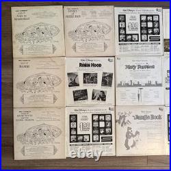 Walt Disney Vinyl Lot of 18 Vintage Disneyland LP Records Storybooks 1960's
