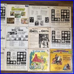 Walt Disney Vinyl Lot of 18 Vintage Disneyland LP Records Storybooks 1960's