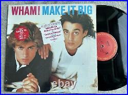 Wham! Make It Big LP Original 1st Pressing 1984 Hype Sticker George Michael EX